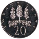 20 Cents - Elizabeth II (narrow legend letters)