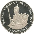 25 Dollars - Elizabeth II (Silver Coronation)