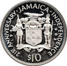 10 Dollars - Elizabeth II (Independence; Silver Proof Issue)