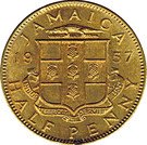 ½ Penny - Elizabeth II (1st portrait)