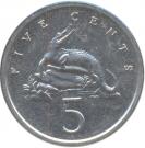 5 Cents - Elizabeth II (wide legend letters; non-magnetic)
