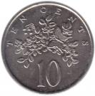10 Cents - Elizabeth II (wide legend letters; non-magnetic)