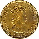 ½ Penny - Elizabeth II (1st portrait)