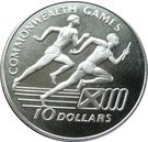 10 Dollars (XIII Commonwealth Games; Silver Proof Issue)