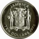 10 Dollars - Elizabeth II (Jamaican Unity; Silver Proof Issue)