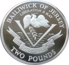 2 Pounds - Elizabeth II (Liberation; Silver Piedfort)