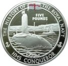 5 Pounds - Elizabeth II (HMS Conqueror; Silver Proof)