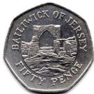 50 Pence - Elizabeth II (2nd portrait; small type)