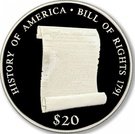 20 Dollars (History of America - Bill of rights 1791)