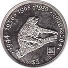 5 Dollars (Millennium 2000 Zodiac - Monkey)