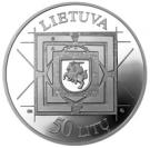 50 Litų (350th Anniversary of the publication The Great Art of Artillery by Kazimieras Semenavičius)