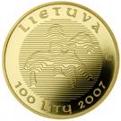 100 Litų (Millennium of the mention of the name of Lithuania)