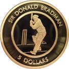 5 Dollar - Elizabeth II (Sir Donald Bradman Tribute)