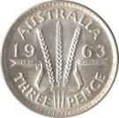 3 Pence - Elizabeth II (1st portrait; with "F:D:")