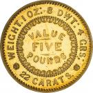 5 Pounds - Victoria (South Australia Colony; Pattern; Restrike)