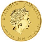 100 Dollars - Elizabeth II (Year of the Monkey: 1 oz)