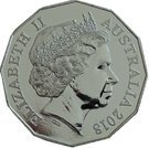 50 Cents - Elizabeth II (Gold Coast 2018) Gold Plated