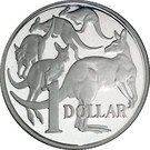1 Dollar - Elizabeth II (Five Kangaroo)