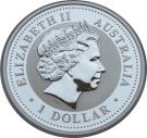 1 Dollar - Elizabeth II ("Lunar Year Series" Silver Bullion Coinage - partially gilt)