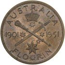 1 Florin - George VI (50 Years of Federation)