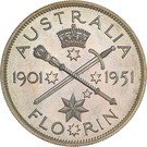 1 Florin - George VI (50 Years of Federation; Pattern)
