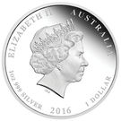 1 Dollar - Elizabeth II (Year of the Monkey; Colorized)