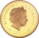 50 Dollars - Elizabeth II ("Discover Australia Series" Gold Bullion Coinage)