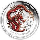 50 Cents - Elizabeth II ("Lunar Year Series II" Silver Bullion Coinage; colourized)