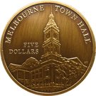 5 Dollars - Elizabeth II ("Town Halls" Melbourne Town Hall)