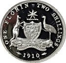 20 Cents - Elizabeth II (Masterpiece in Silver - 1910 Florin)