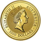 3000 Dollars - Elizabeth II ("Australian Nugget" Gold Bullion Coinage)