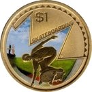 1 Dollar -Elizabeth II (Skateboarding)