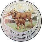 1 Dollar - Elizabeth II (4th portrait; "Lunar Year Series II" Year Of The Ox)