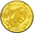 10 Dollars - Elizabeth II (Year of the Monkey)