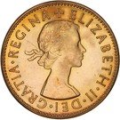 ½ Penny - Elizabeth II (1st portrait; without "F:D:")