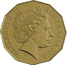 50 Cents - Elizabeth II (Year of the Dog Gold Plated)
