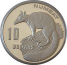10 Dollars - Elizabeth II (Numbat; Piedfort)