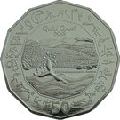 50 Cents - Elizabeth II (Gold Coast 2018) Gold Plated