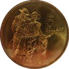 5 Dollars - Elizabeth II (ANZAC 75 Years)