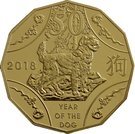 50 Cents - Elizabeth II (Year of the Dog Gold Plated)