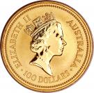 100 Dollars - Elizabeth II ("Kangaroo" Gold Bullion Coinage)