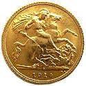 ½ Sovereign - George V