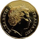50 Cents - Elizabeth II (Year of the Rooster Gold Plated)