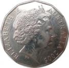 50 Cents - Elizabeth II (World War II Remembrance)