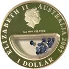 1 Dollar - Elizabeth II (Treasures of Australia - Sapphires)