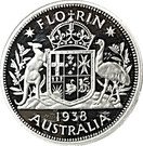 20 Cents - Elizabeth II (Masterpiece in Silver - 1938 Florin)