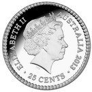 25 Cents - Elizabeth II (Australian Holey Dollar and Dump)