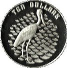 10 Dollars - Elizabeth II (Birds of Australia Series - Jabiru)