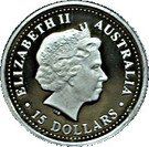 15 Dollars - Elizabeth II (Black-Anther Flax-Lily)