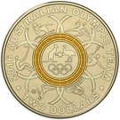 2 Dollars - Elizabeth II (2016 Australian Olympic Team - Yellow)